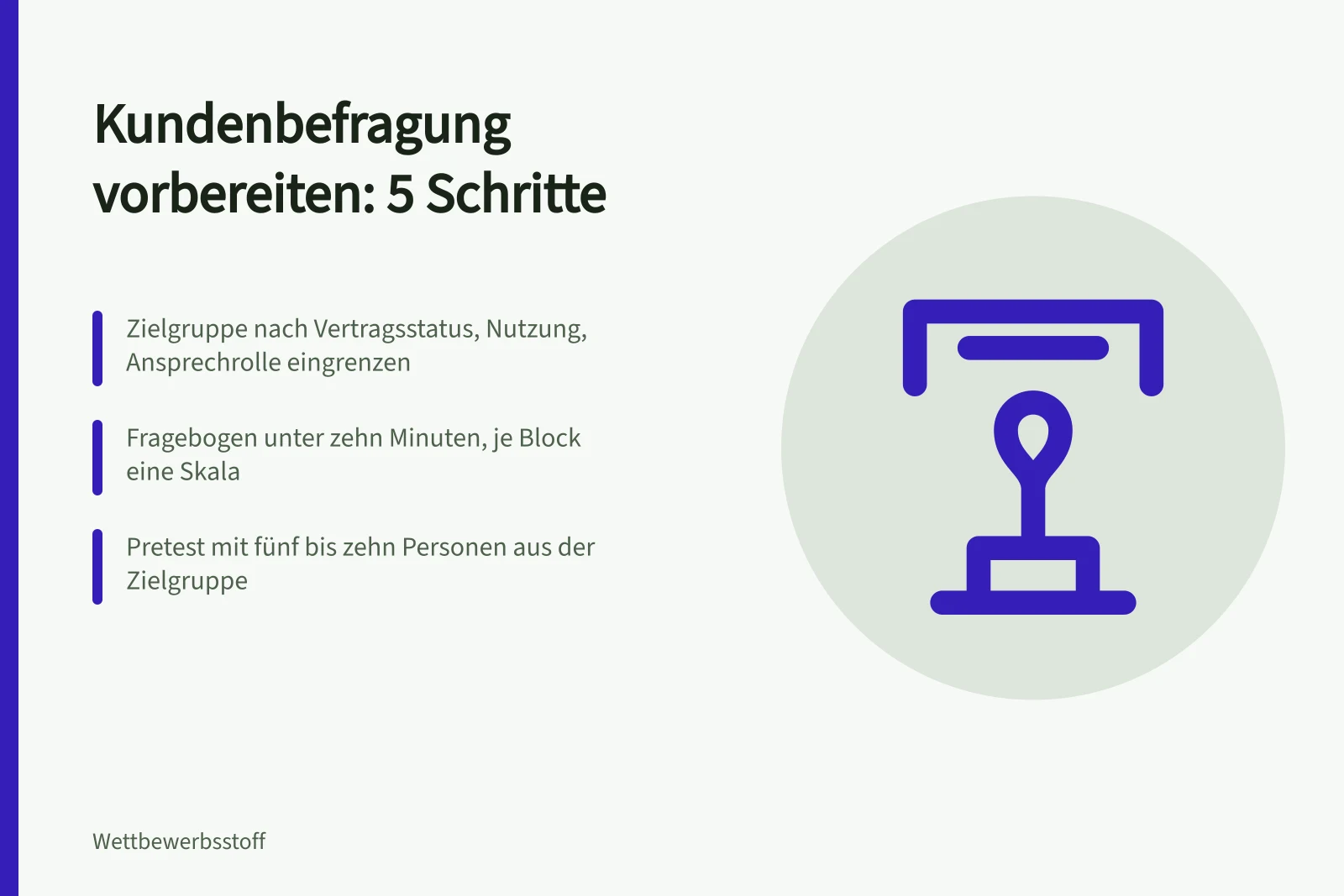 Fünf Schritte zur Vorbereitung einer Kundenbefragung mit Pretest